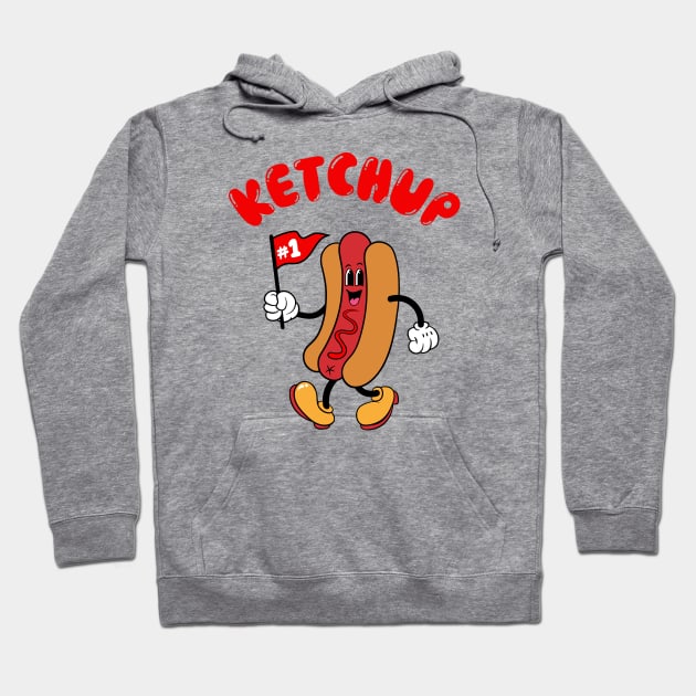 Hot Dog Race Ketchup Hoodie by Super Secret Villain